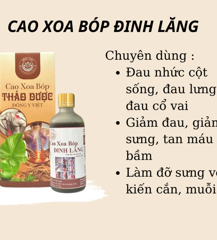 CAO XOA BÓP ĐINH LĂNG 