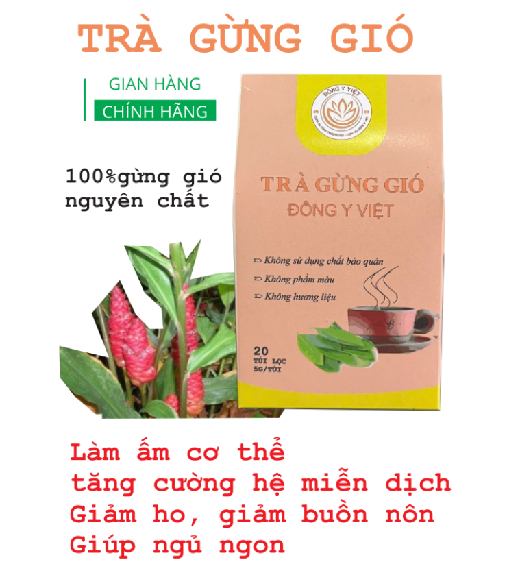 TRÀ GỪNG GIÓ ( Hỗ trợ chứng đầy bụng, ợ chua, khó tiêu)